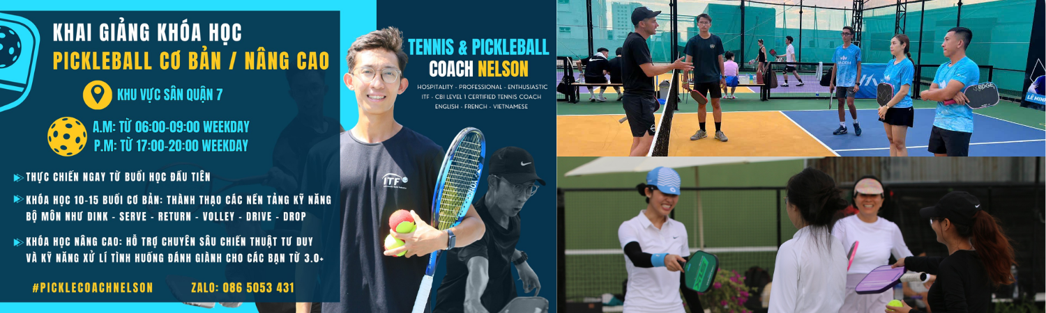Khóa học Pickleball cơ bản tại sân Tennis & Pickleball Coach Nelson